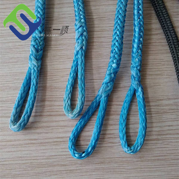Yellow Marine 12 Strand Mooring Rope Jalinan Uhmwpe ABS Disetujui 2