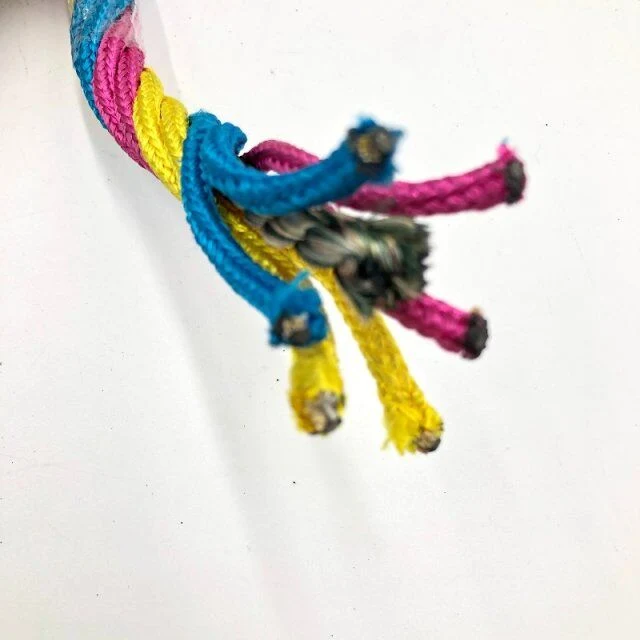 16mm Climbing Steel Core Rope 6 Strand Polyester Kombinasi Untuk Taman Bermain 1