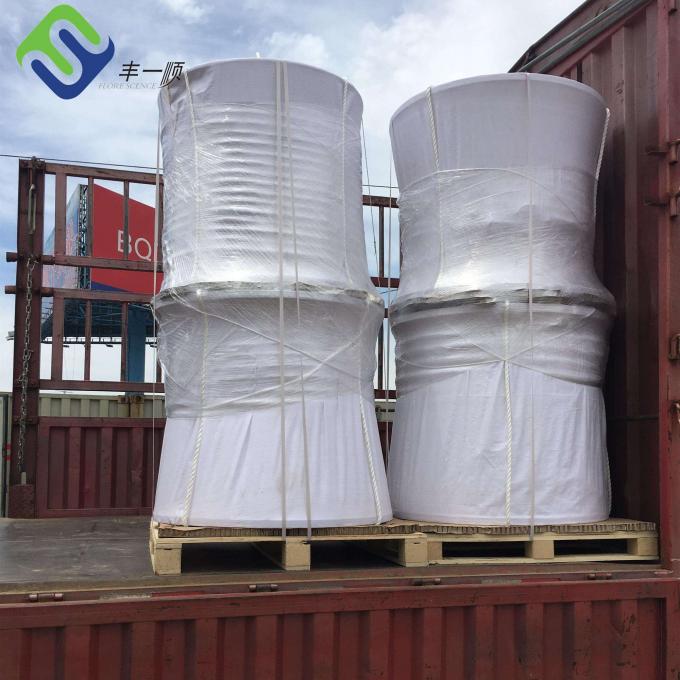 White 8 Strand Polyester Rope 25mm - 160mm Mooring Tow Line Untuk Perahu 4