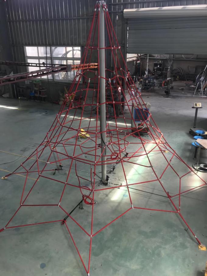 16mm 6 helai PET atau PP kombinasi taman bermain luar ruangan tali untuk memanjat jaring 9