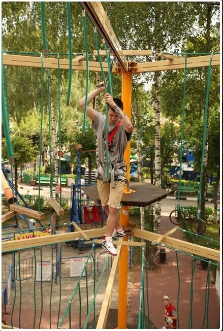 16mm 6 helai PET atau PP kombinasi taman bermain luar ruangan tali untuk memanjat jaring 11