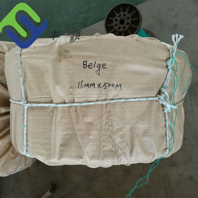 16mm 6 helai PET atau PP kombinasi taman bermain luar ruangan tali untuk memanjat jaring 15