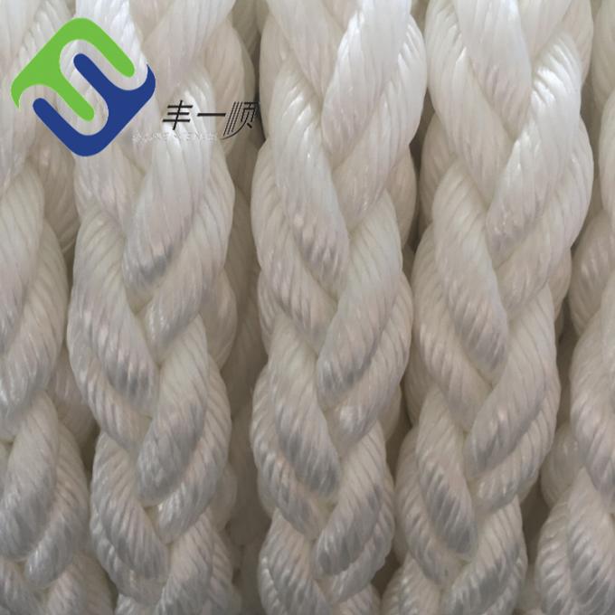 Putih Polyester Marine 8 Strand Mooring Rope tahan abrasi 6