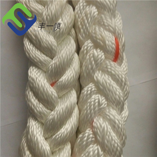 Putih Polyester Marine 8 Strand Mooring Rope tahan abrasi 5