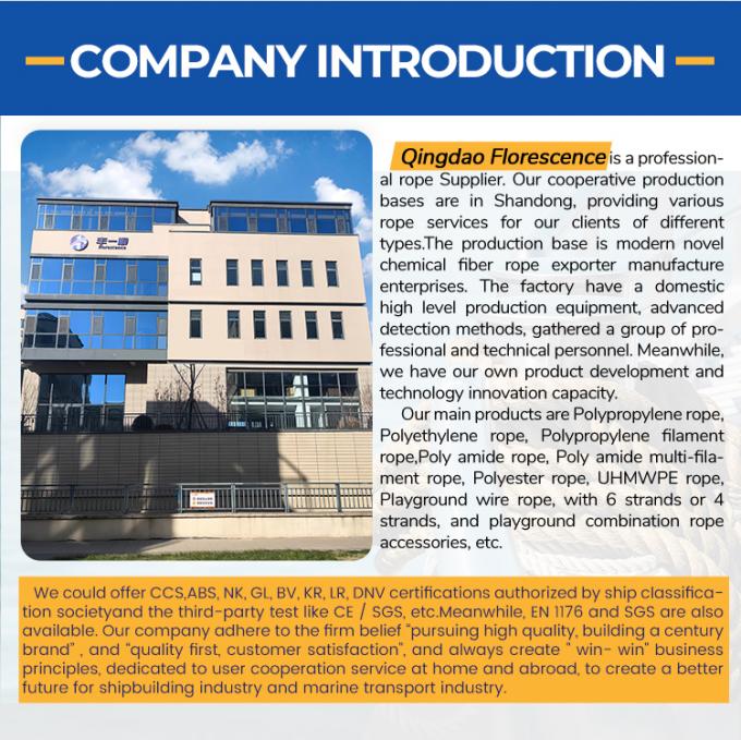 8 Untaian PP Polyester Campuran Marine Mooring Tail Tali 64mm 72mm 80mm Dengan Panjang 11m 10