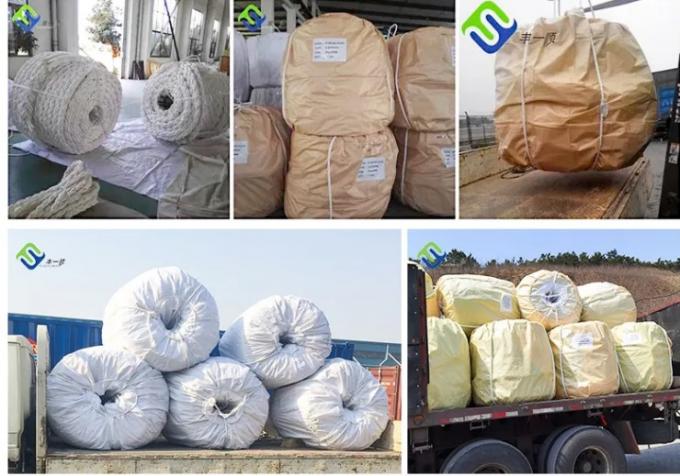 100% Kekuatan Tinggi Resistensi UV 40mm 8 12 Strand Dacron Polyester Multifilament Marine Mooring Rope 4
