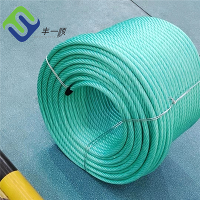 6 Strand Twisted PP Danline Combination Rope Polypropylene Reinforced Rope Untuk Perikanan Laut