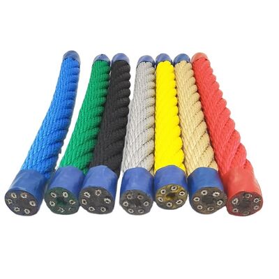 16mm 6 Strand Polyester Steel Core Combination Rope untuk Taman bermain Menekuk Jaring