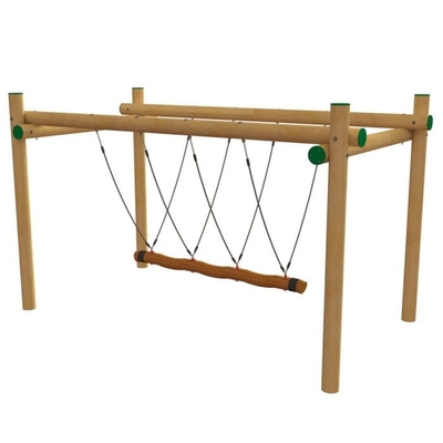 Outdoor Swing Playground Rope Bridge Polyester SGS Disetujui