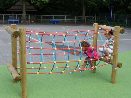 Playground Kids Outdoor Rope Netting Tunnel Dengan Ukuran Khusus
