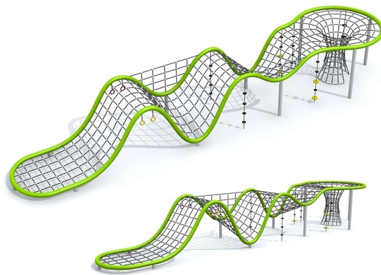 Playground Commercial Outdoor Rope Climbing Net Dengan Desain Khusus