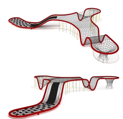 Playground Commercial Outdoor Rope Climbing Net Dengan Desain Khusus
