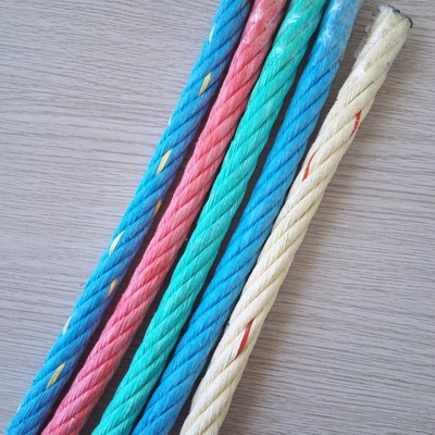6 Strand Twisted PP Danline Combination Rope Polypropylene Reinforced Rope Untuk Perikanan Laut