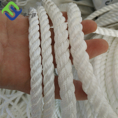 12mm Twisted 3 Strand Tali Nilon Tali Jangkar Kapal Untuk Kelautan