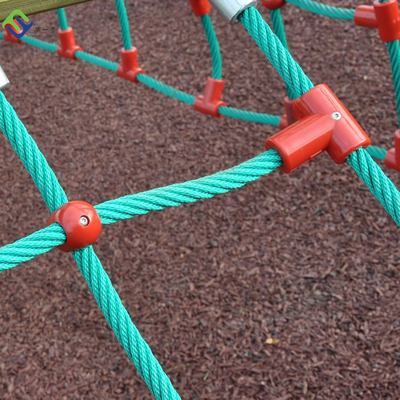 Kombinasi Climbing Rope Net Aluminium T Connector Untuk Taman Bermain