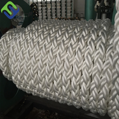 8 Strand Berliku Polyester Mooring Tali Kapal Hawser Polyester Tali