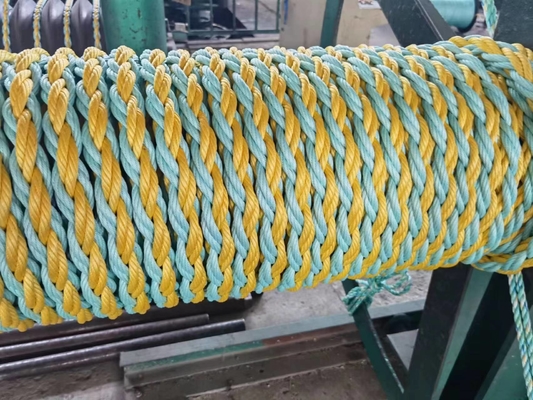 Polypropylene PP Kombinasi Tali 8 Strands Tali Marinir Dengan Inti Kawat Untuk Kapal Perahu