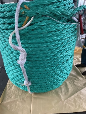 Warna Hijau 44mmx500m 8 Strand PP Kombinasi Wire Rope Untuk Laut dalam
