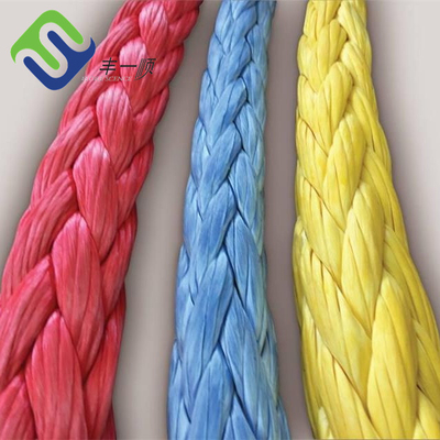 Perahu 12 Untai Tali UHMWPE Tali Derek UHMWPE Sintetis 18mm Untuk Kelautan
