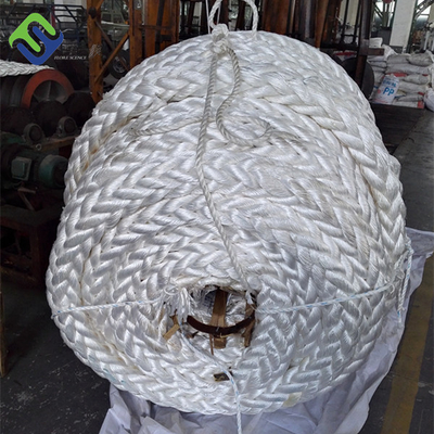 80mmx220m Nylon Polyamide tali yang dipintal dengan lingkaran yang dipintal di setiap ujung