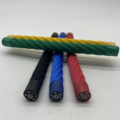 6x8 FC PP Multifilament / Polyester Kombinasi Wire Rope Untuk Taman bermain Menekuk Tali