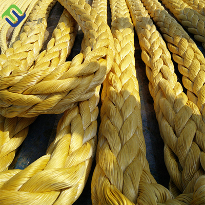 56mmx220m UHMWPE tali yang dipintal 12 benang dengan ABS warna kuning Disetujui