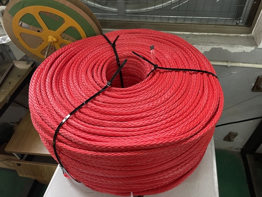 56mmx220m UHMWPE tali yang dipintal 12 benang dengan ABS warna kuning Disetujui