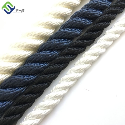 Marine Nylon Polyester 3 Strand Twisted Rope Fishing Dengan Jari atau Splice Untuk Yacht