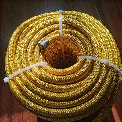 Tali Uhmwpe Warna Kuning Berlapis Ganda Dengan Lengan Poliester 16mm