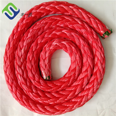 High Tensile 12 Strand Single Braided UHMWPE Rope 30mm Mooring Rope