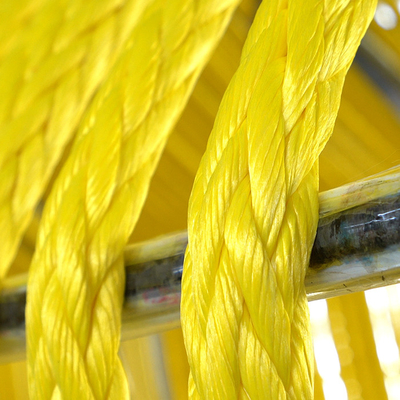 Kabel UHMWPE Terapung 40mm Kabel Marinir Menggantung 12 Strand Untuk Perahu
