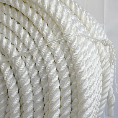 Marine Nylon Polyester 3 Strand Twisted Rope Fishing Dengan Jari atau Splice Untuk Yacht