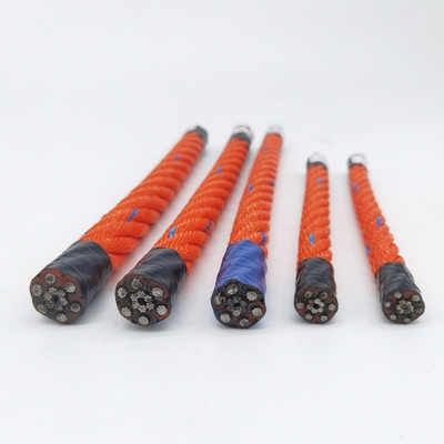 22mmx250m Oranyeu Warna Polypropylene Kombinasi Kabel Tali Untuk Industri Perikanan