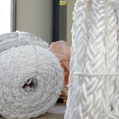 High Tenacity Dacron Multifilament 8 Strand Braided Polyester Rope 220m untuk Marine Mooring