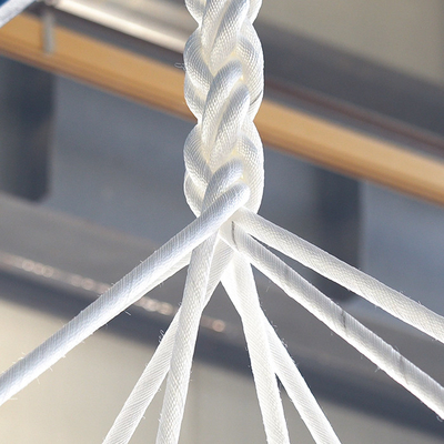 56mm/64mm/76mm 8 Strand Polyester Marine Mooring Rope Dengan MBL Tinggi
