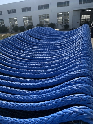 Pabrik 8/12 Untaian 40 56 62MM HMPE UHMWPE Tali Untuk Laut Anti UV Ringan UHMWPE Tali Mooring Line