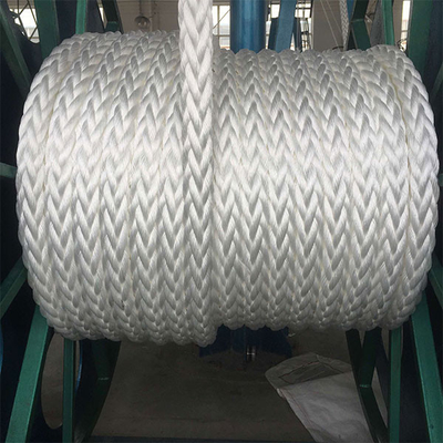 Tali Serat Nylon Putih 8 Untaian 50mm Tali Nylon Hawser Tali Untuk Kapal
