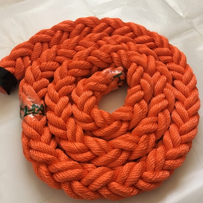 8 Untaian PP Polyester Campuran Marine Mooring Tail Tali 64mm 72mm 80mm Dengan Panjang 11m