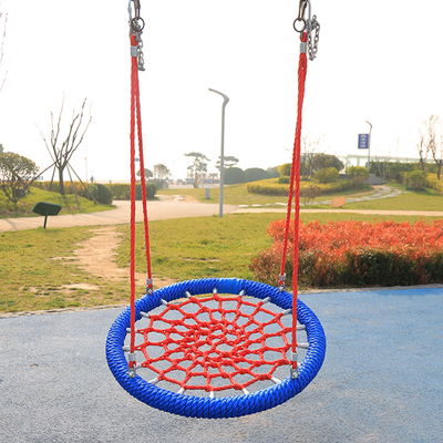 Customized Colorful Merah / Biru Warna Burung Sarang Swing Komersial Swing Net Untuk Anak-anak Taman bermain