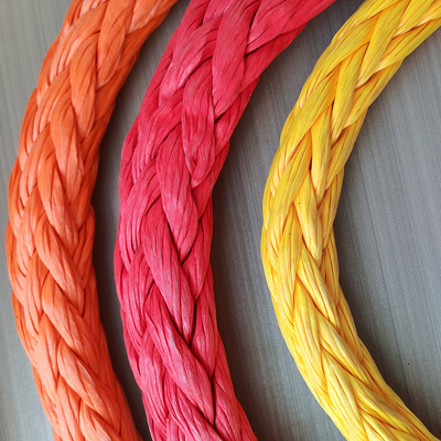 Heavy Duty 44mm 96mm 100% 12 Strand Uhmwpe Serat Sintetis Marinir Tarik Tali Terapung