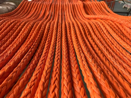 100% Uhmwpe tali 12mm 12 untaian dipintal kekuatan tinggi Druable Cord Winch Tarik tali