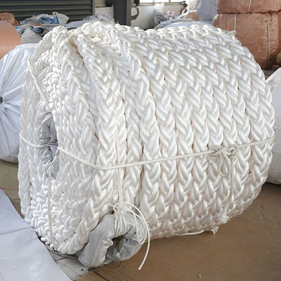 8-Strand Nylon Marine Mooring Rope 48mm-96mm 220m Kekuatan Tinggi
