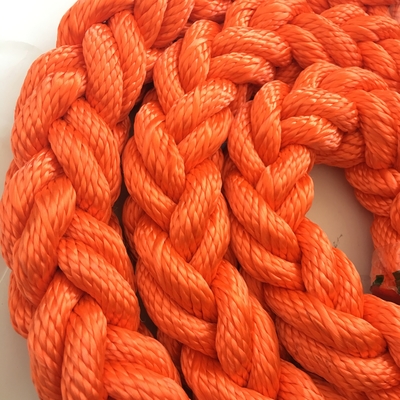 Kekuatan Tinggi 8 Strand Polyester Berth Mooring Ship Rope Diameter 48mm-120m
