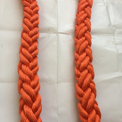 Kekuatan Tinggi 8 Strand Polyester Berth Mooring Ship Rope Diameter 48mm-120m