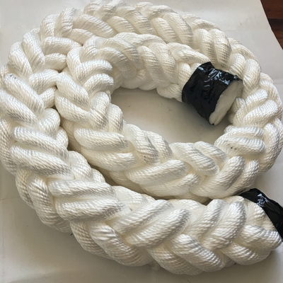 Kekuatan Tinggi 8 Strand Polyester Berth Mooring Ship Rope Diameter 48mm-120m