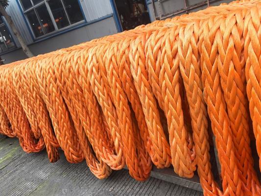Tali Laut UHMWPE 12 Strand 6mm-96mm Penarikan Kekuatan Tinggi