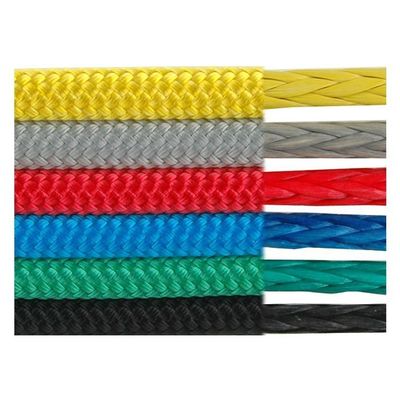 Perlengkapan Kelautan UHMWPE Double Braided Rope Heavy Duty HDPE Safety Rope Untuk Rig Minyak
