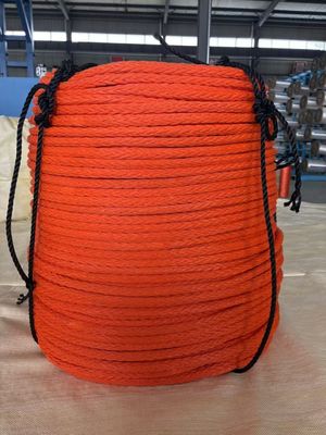 Panjang Potongan Khusus Resistensi Kimia Superior Kelautan Kelas UHMWPE Hawser dengan kekuatan pecah tinggi