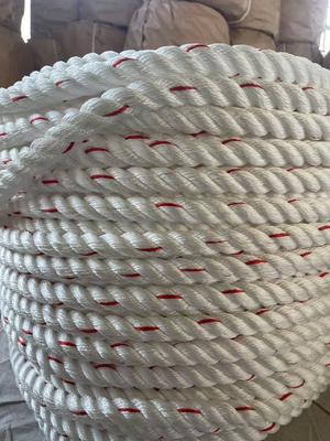 Customized Diameter and Length Multi Colors 3 Strand Nylon Rope Twisted Nylon Rope for Marine and Fishing