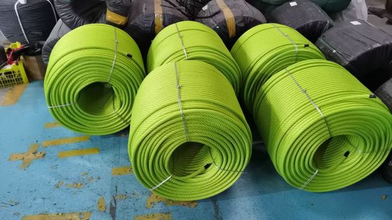 Tali Kombinasi Playground Luar Ruangan 6-Untai Dikepang 500m Untuk Jaring Panjat